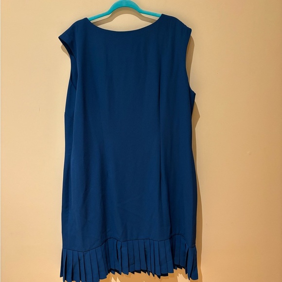 Karen Scott Blue Pleated Dress - Picture 2 of 4